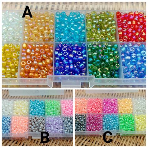 100g Seed Beads 4mm Size 6 Quality Beading Kit Mixed Colour Etsy