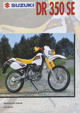 Motor Lit De Suzuki DR 350 SE Brochure 1996