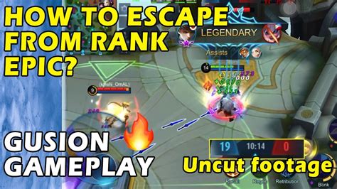 This Is How To Escape From Epic Rank 🔥 Gusion Like A Boss 🔥🔥 Mlbb