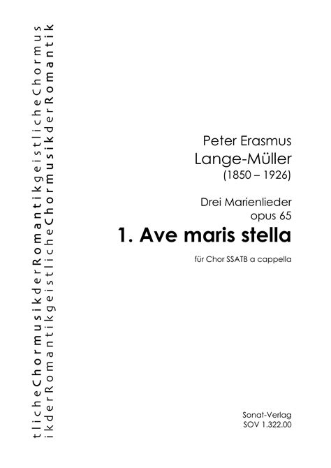 P E Lange Müller Ave Maris Stella Edition Sonat Verlag