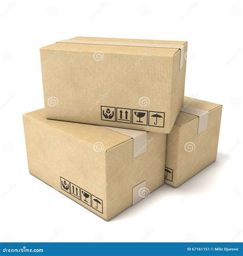 Stack of Cardboard Boxes. Global Packages Delivery Concept Stock
