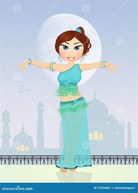 Woman Dance Belly Dance Stock Illustration Illustration Of Joyful