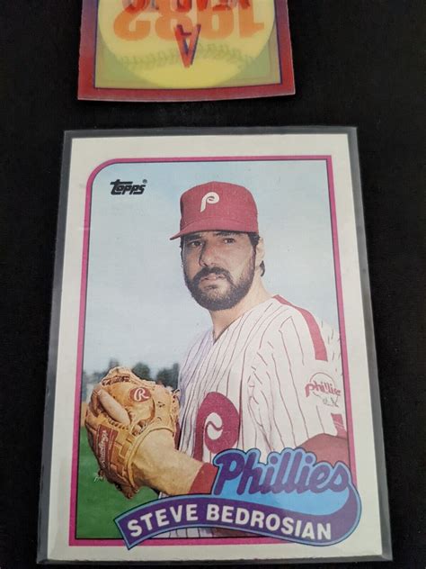 Steve Bedrosian 250 Topps 1989 Baseball Card Philadelphia Phillies