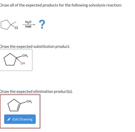 Solved Draw All Of The Expected Products For The Following Chegg