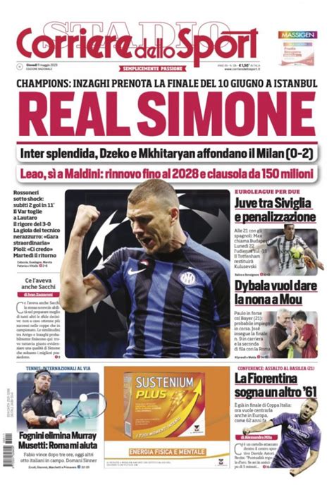 Revue De Presse Italienne Du 11 Mai 2023 Tuttosport Corriere Dello