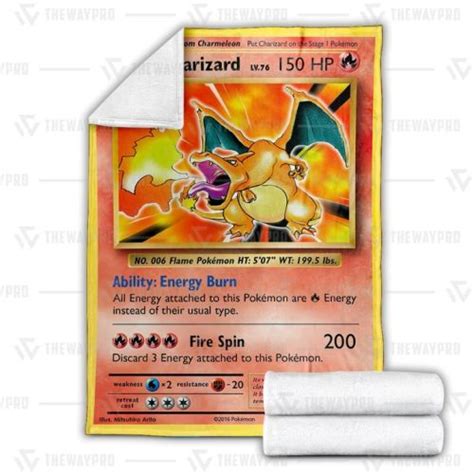 Pokemon Charizard Evolutions Blanket Pixeltee