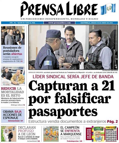 Peri Dico Prensa Libre Guatemala Peri Dicos De Guatemala Edici N De