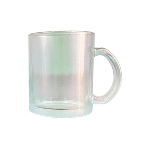 11oz Sublimatable Iridescent Glitter Glass Mug The Blank Stockpile