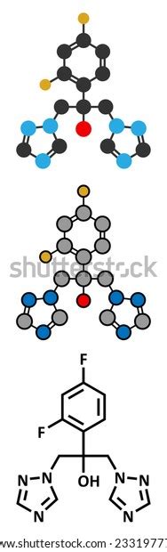 Fluconazole Antifungal Drug Triazole Class Molecule Stock Vector Royalty Free 233197774