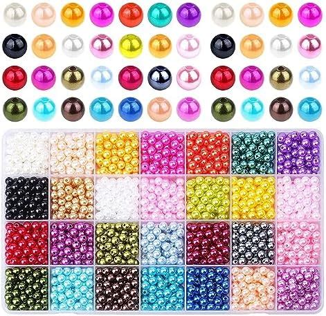 1960 Pièce Perles de Verre Bracelet Perles pour Bracelets 6 mm avec