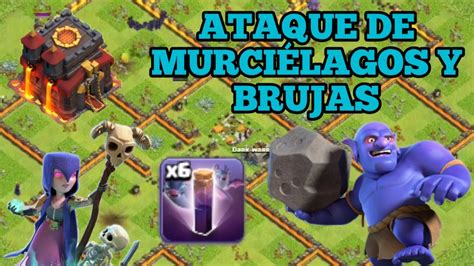 Ejército Brujas Ayuntamiento 10 Th10 3 Estrellas Clash of Clans