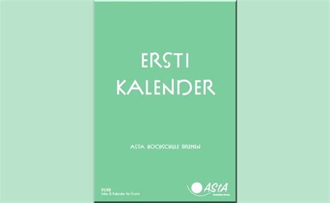 Ersti Kalender Asta Hochschule Bremen