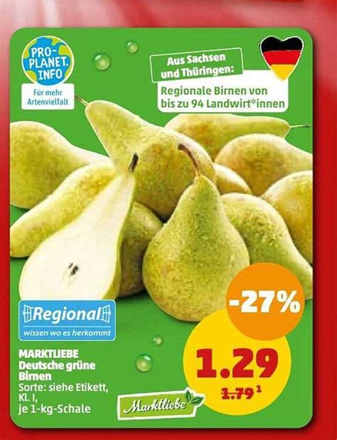 Marktliebe Deutsche Grüne Birnen Angebot Bei Penny