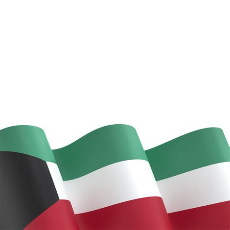 Kuwait Flag Design National Independence Day Banner Element Transparent