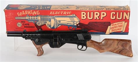 Marx Electric Sparkling Burp Gun W/ Box Auction