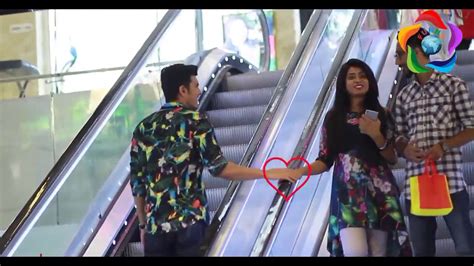 Touching Strangers Hand On Escalator Youtube