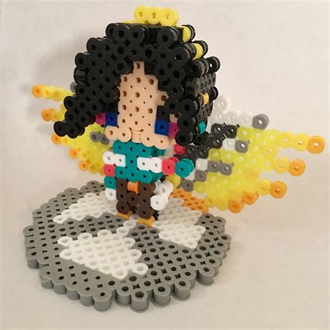 立体拼豆天使。perler Hama Beads Angel 😇 Beaded Angels Hama Beads Perler Beads