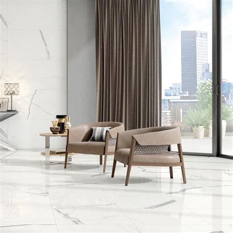 Fiandre Marble Lab Calacatta Statuario Marble Effect Porcelain Tiles