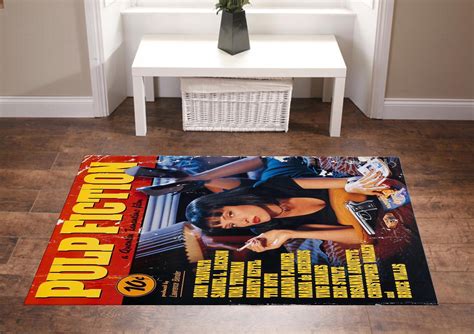 Pulp Fiction Rugmovie Rug Poster Rug Movie Theme Rug Movie Pattern