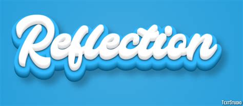 Reflection Text Effect and Logo Design Word