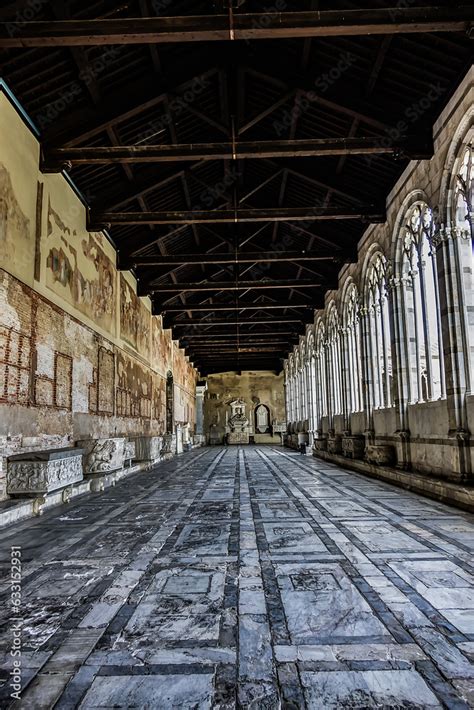 Interior View Of Campo Santo Or Camposanto Monumentale Monumental