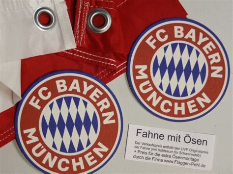 FC Bayern München Fahne Flagge 5 Sterne 2 Ösen 2 Bierdeckel 150x100