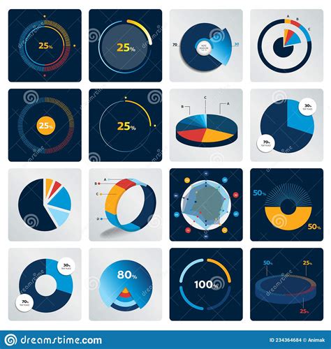 Gráfico De Círculo Grande Simplesmente Editável Por Cores Elementos