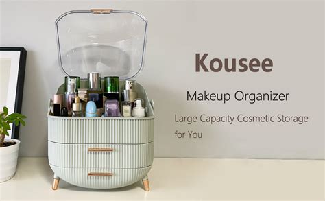 Kousee Makeup Storage Organizerlarge Cosmetics Display Case With