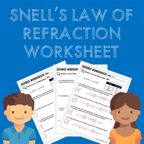 Snell S Law Of Refraction Worksheet Made By Teachers