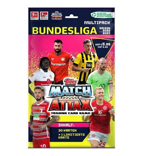 Topps Bundesliga Match Attax 2022 23 Multipack Mit 31 Karten