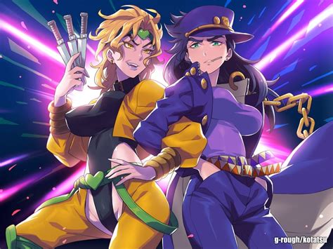 Kujo Jotaro And Dio Brando Jojo No Kimyou Na Bouken And 1 More Drawn