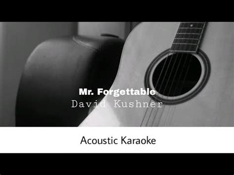 David Kushner Mr Forgettable Acoustic Karaoke Youtube