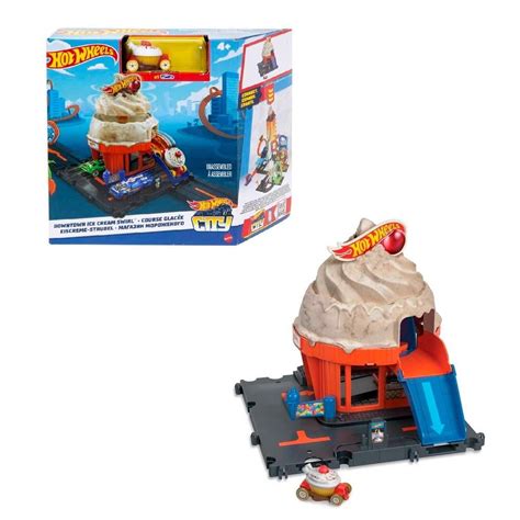 Pista de juguete Hot Wheels City Lugares Favoritos Heladería Bodega Aurrera en línea