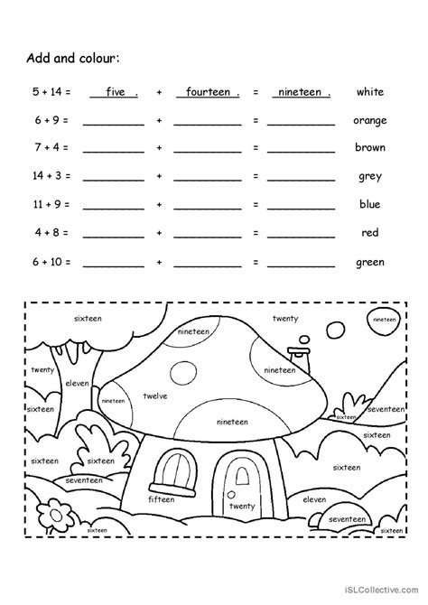 Colours And Numbers English Esl Worksheets Pdf Doc English For