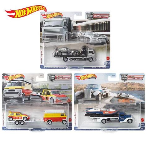 Frota De Transporte De Hot Wheels Flf Porco Amarelo Mercedes Benz Gulf Oil Hotwheels Shell
