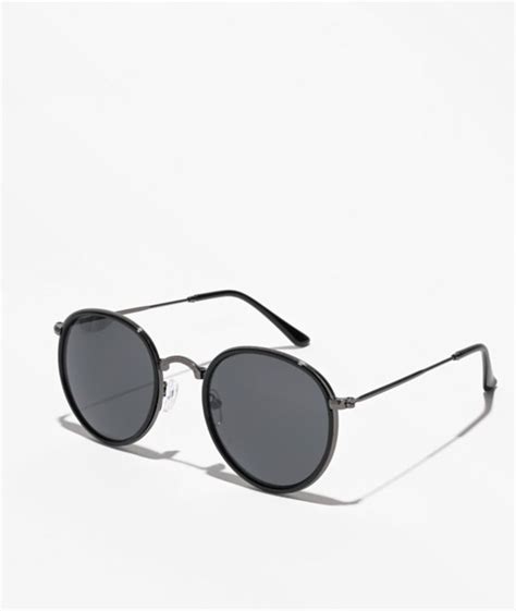 Round Frame Black Sunglasses