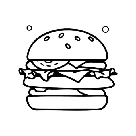 Premium Vector Hand Drawn Hamburger In Doodle Style