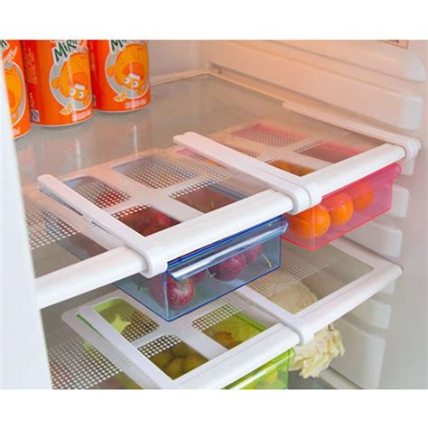 Mini Slide Fridge Freezer Organizer Refrigerator Storage Box Rack Shelf