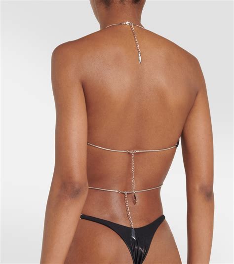 Cutout Bikini Bottoms In Black Mugler Mytheresa