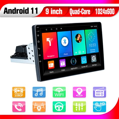 9 Inch 2 5D IPS Car Stereo Touch Screen FCC 1 Din GPS Universal Android