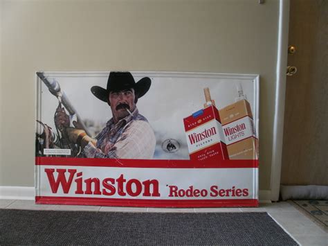 Winston Cowboy Cigarettes Large Metal Advertising Sign Ebay