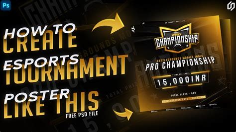 How To Create Professional Esports Tournament Poster In Photoshop