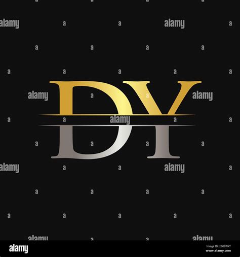 Initial Dy Letter Logo Design Vector With Gold And Silver Color Dy