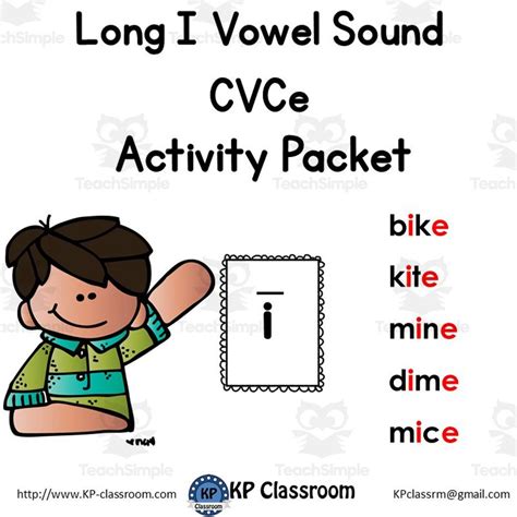 Long I Cvce Vowel Sound Activity Packet And Worksheets