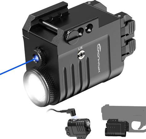 Amazon CRONHAWK Blue Laser Light Combo For Pistol Rail Mounted