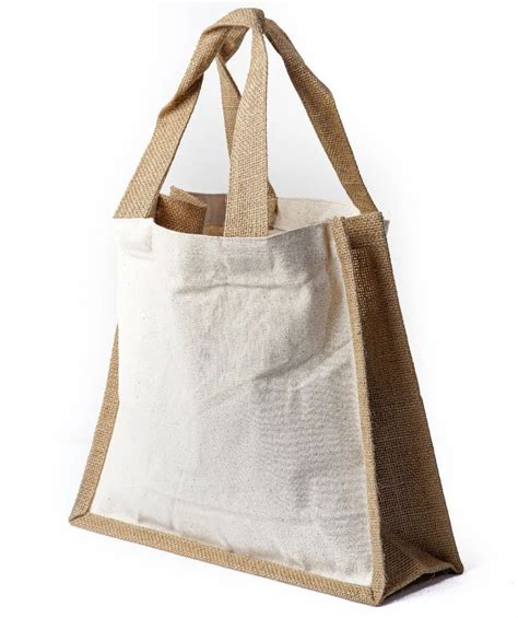 Brown And White Jutehuggr Jute Open Carry Bag Weight Capacity Kg