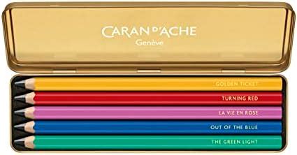 Caran D Ache COLOUR TREASURE MAXI GRAPHITE HB Set Of 5 Pencils Limited