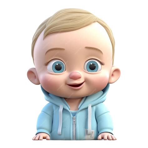 Lindo Estilo De Dibujos Animados Bebé Niño Niño Transparente Fondo