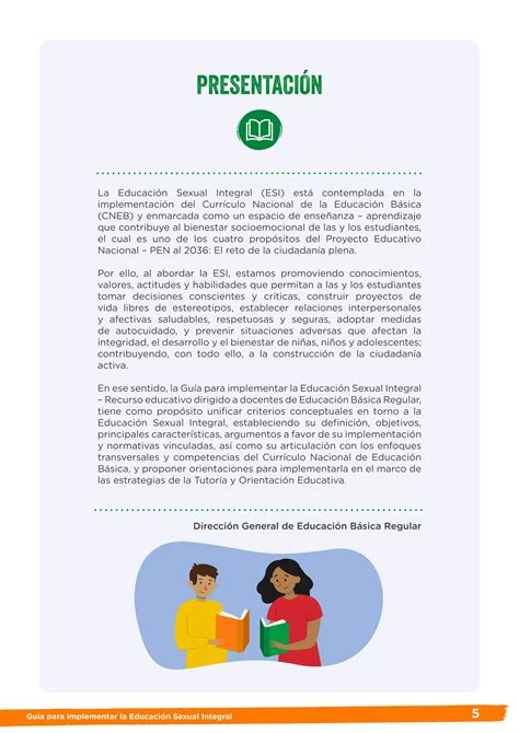 Guía Para Implementar La Educación Sexual Integral Recurso Educativo Dirigido A Docentes De