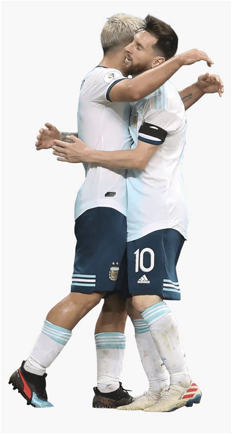 Sergio Aguero & Lionel Messi render - Hug, HD Png Download - kindpng